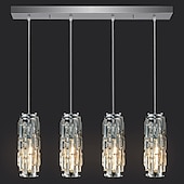 economico Lampadari-lampada a sospensione a led illuminazione a sospensione cromata/oro moderna lampada a sospensione mini lampadari di cristallo lampada a sospensione regolabile per sala da pranzo con isola cucina (1/3