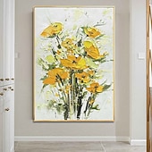 cheap Floral/Botanical Paintings-Handmade Hand Painted Oil Painting Wall Modern Fashion Abstract Flower Canvas Painting Home Decoration Decor Rolled Canvas Paingtings