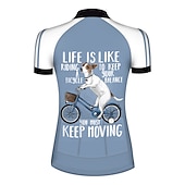 abordables Maillots pour femmes-Femmes Maillot de cyclisme Graphique Drôle Manche Courte Cyclisme Maillot Top avec 3 poches arrière VTT Vélo tout terrain Cyclisme sur route Séchage Rapide Bandes réfléchissantes Poche Arrière