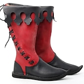 cheap Footwear-Medieval Renaissance Shoes Knee High Boots Flat Jazz Boots Pirate Viking Crusader Men&#039;s Unisex Celtic Pirate Masquerade Party / Evening Adults&#039; Shoes