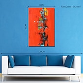 baratos Pinturas Abstratas-pintura a óleo artesanal pintada à mão arte de parede abstrata pintura em tela decoração de casa moldura esticada pronta para pendurar