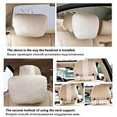 abordables Reposacabezas para coche-1 pcs Almohada para el cuello del coche para Juego completo Resistente al Agua Transpirable Cómodo para Universal