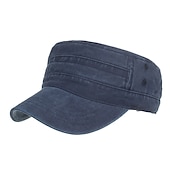 economico Cappelli da uomo-Per uomo Berretto militare Cappello da cadetto Nero Blu marino scuro Cotone Di tendenza Moderno Abbigliamento per il tempo libero Casual / quotidiano Liscio