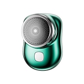 halpa Karvanpoisto-1kpl Kannettava miniparranajokone USB-ladattava partatrimmeri parranajokasvojen johdoton kone märkäkuiva kivuton parranajokone
