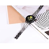 cheap Samsung Watch Bands-Watch Band for Samsung Watch 7/6/5/4 40/44mm, Galaxy Watch 5 Pro 45mm, Galaxy Watch 6/4 Classic 42/46/43/47mm, Watch 3, Active 2, Gear S3 S2 Stainless Steel Replacement  Strap 20mm 22mm Bling Diamond