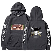 cheap Cartoon &amp; Movie Character Graphic-One Piece Roronoa Zoro Hoodie Anime Cartoon Anime Front Pocket Graphic For Couple&#039;s Men&#039;s Women&#039;s Adults&#039; Hot Stamping