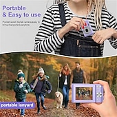 abordables Caméras d&#039;action-Appareil photo numérique 1080p 48 méga pixels caméra de vlogging avec zoom numérique 16x mini caméras portables compactes pour débutants cadeau d&#039;anniversaire