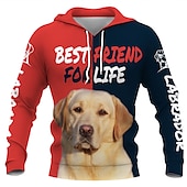 cheap Funny Graphic-Animal Dog letter Hoodie Cartoon Manga Anime 3D Graphic For Couple&#039;s Men&#039;s Women&#039;s Adults&#039; 3D Print