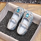 cheap Accessories-Frozen Cinderella Princess Elsa Mary Jane Shoes Girls&#039; Movie Cosplay Sequins Halloween Silver Rosy Pink Shoes Halloween Carnival Masquerade Polyester Plastics World Book Day Costumes