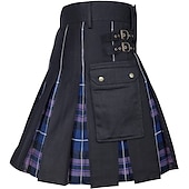 levne Spodní části-Retro Punk a gotika Skotské užitkové kilty Ren Faire Pánské Keltské Plesová maškaráda Večírek Dospělé Sukně