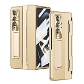 Недорогие Чехлы для Samsung-Чехол для телефона для Samsung Galaxy Z Fold 5 Z Fold 4 Z Fold 3 Flip бамперный флип полный корпус защитный однотонный ПК PU кожа