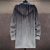 baratos jaqueta de lã masculina-Homens 3D impressão Estampas Abstratas Gradual Casaco de inverno Casaco de lã Casaco Manter Quente Respirável Confortável Moda Roupa de rua Desporto Desportos e Ar livre Roupa Diária Para Noite Zíper