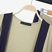 billiga Loungewear till damer-loungeset för kvinnor 3-delade sweatsuitdräkter mjuk väst långärmad kofta med öppen framsida topp hög midja byxor hemkläder