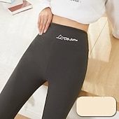 billige Vanlige leggings-Dame Strømpebukse Leggings Varmt undertøy Mote Ankel-lengde Høy Midje عادي Hold Varm Rumpeløft Komfort Høy Elastisitet Fritid / hverdag Naken Svart Rosa Lilla Mager