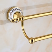 abordables Barres repose-serviettes-porte-serviettes ti-golden porte-serviettes en céramique mural pour salle de bain support de tour à 2 niveaux 1 pc