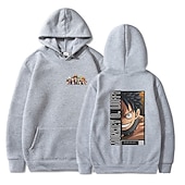 economico Grafica di personaggi di cartoni animati e film-One Piece Monkey D.Rufy Felpa con cappuccio Cartone animato Manga Manga Tasca frontale Grafica Per Da coppia Per uomo Per donna Per adulto Stampa a caldo