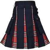 levne Spodní části-Retro Punk a gotika Skotské užitkové kilty Ren Faire Pánské Keltské Plesová maškaráda Večírek Dospělé Sukně