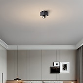 cheap Dimmable Ceiling Lights-LED Ceiling Lights Dimmable 9.7cm LED Flush Mount Ceiling Light Bar 3000-6000K 5W Acrylic Simple Lamp for Bedroom Hallway Kitchen Gallery Low Ceilings Areas Black White