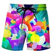 olcso Geometriai nyomat-Férfi Batikolt Úszónadrágok Deszkás short Strand rövidnadrág Közepes csípő Utcai sikk Stílusos Klasszikus stílus Hétköznapi Szabadság Tengerpart Zsinór Rugalmas derék Tervező Ruházat