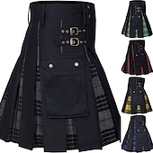 levne Spodní části-Retro Punk a gotika Skotské užitkové kilty Ren Faire Pánské Keltské Plesová maškaráda Večírek Dospělé Sukně