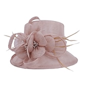 economico Cappelli da Festa-Copricapo in Flax per donne - Cappelli da Matrimonio  Occasioni Speciali 1 Pezzo per impressionare Cappelli Abito da corsa
