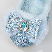 cheap Accessories-Frozen Fairytale Princess Elsa Shoes Girls&#039; Movie Cosplay Sequins Halloween Rosy Pink Blue Shoes Halloween Carnival Masquerade Polyester Plastics World Book Day Costumes