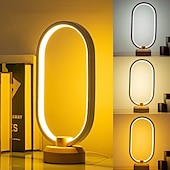 economico lampada da comodino-lampada da tavolo a led in legno interfaccia usb camera da letto comodino lampada da notte illuminazione a led dimmerabile decorazione domestica creativa e regalo di trasferimento unico
