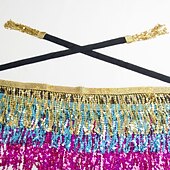cheap Great Gatsby-Women Sequin Hip Skirt Fringe Tassel Wrap Scarf Party Rave Festival Outfit Halloween Belly Dance Costume Party Club
