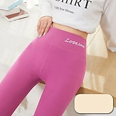billige Vanlige leggings-Dame Strømpebukse Leggings Varmt undertøy Mote Ankel-lengde Høy Midje عادي Hold Varm Rumpeløft Komfort Høy Elastisitet Fritid / hverdag Naken Svart Rosa Lilla Mager