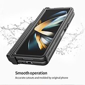 Χαμηλού Κόστους Samsung Θήκη-τηλέφωνο tok Για Samsung Galaxy Z Fold 4 Πίσω Κάλυμμα Μολυβοθήκη Προστατευτικό φακού κάμερας Σταντ ποδηλάτου TPU