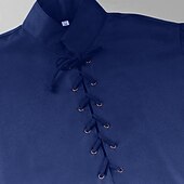 abordables Tapas-Retro Antiguo Medieval siglo 17 Blusa / Falda Traje de cosplay Baile de Máscaras Pirata Guerrero Vikingo Disfraz Hombre Vikingo Fantasía Víspera de Todos los Santos Carnaval Mascarada Evento / Fiesta