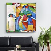 cheap Famous Paintings-Famous Oil Painting Canvas Wall Art Decoration Wassily Kandinsky Abstract for Home Decor Rolled Frameless Unstretched Painting
