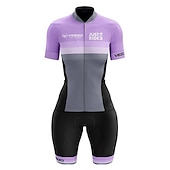 halpa Naisten triathlon-vaatteet-Naisten Triathlon Tri -puku Lyhythihainen triatlon Vaaleanpunainen+ valkoinen Sininen + punainen + musta Musta Kuvitettu Pyörä Lycra Urheilu Kuvitettu Vaatetus