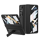 Недорогие Чехлы для Samsung-Чехол для телефона для Samsung Galaxy Z Fold 5 Z Fold 4 Z Fold 3 Flip бамперный флип полный корпус защитный однотонный ПК PU кожа