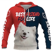 cheap Funny Graphic-Animal Dog letter Hoodie Cartoon Manga Anime 3D Graphic For Couple&#039;s Men&#039;s Women&#039;s Adults&#039; 3D Print