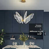 cheap Chandeliers-LED Pendant Light Butterfly Design 68cm Single Design Metal LED Nordic Style 220-240V