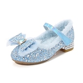 cheap Accessories-Frozen Fairytale Princess Elsa Shoes Girls&#039; Movie Cosplay Sequins Halloween Rosy Pink Blue Shoes Halloween Carnival Masquerade Polyester Plastics World Book Day Costumes