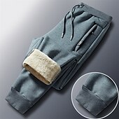 cheap Sweatpants-Men&#039;s Sherpa Fleece Pants Sweatpants Joggers Winter Pants Drawstring Solid Color Comfort Warm Casual Daily Going out Sports Stylish 1 2 Micro-elastic