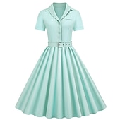 levne Šaty-Retro 50. léta Vintage šaty Koktejlky Houpací šaty Flare šaty Maškarní kostým Dámské Plesová maškaráda Večírek loučení se svobodou nevěsty Dospělé Šaty Šaty pro návrat domů