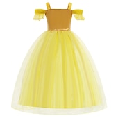 billige Jentekostymer-Bokuke 2026 Eventyr Prinsesse Ganske Blomsterpikekjole Temafestkostyme Tyll kjoler Cosplay for Jente Barne Karneval Maskerade Bryllup Bryllupsgjest