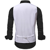 זול ג&#039;קט גברים-בגדי ריקוד גברים וסט חֲזִיָה Gilet חתונה משרד קריירה לבוש יומיומי מסיבה\קוקטייל עסקים מודרני עכשווי אביב סתיו רקום כיס דפוס כפתור למטה פוליאסטר רך חוץ נוח פרח חזה יחיד צווארון V רגיל