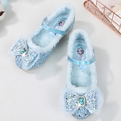 cheap Accessories-Frozen Fairytale Princess Elsa Shoes Girls&#039; Movie Cosplay Sequins Halloween Rosy Pink Blue Shoes Halloween Carnival Masquerade Polyester Plastics World Book Day Costumes