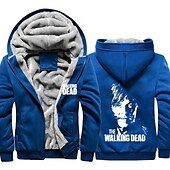 olcso Rajzfilm- és filmfigura grafika-A Walking Dead Daryl Dixon Kapucnis felsőrész Anime Ruházat Állat minta Grafikus Kompatibilitás Páros Férfi Női Felnőttek Forró bélyegzés Alkalmi / Napi