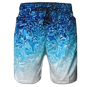 baratos Animais &amp; Aves-Homens Gráfico Animal Gato Calção de Banho Bermuda de Surf Shorts de Natação Cintura Média Roupa de rua Havaiana Boho Casual Diário Feriado Com Cordão Cintura elástica Impressão 3D Designer Roupa