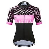baratos Camisolas femininas-Mulheres Camisa para Ciclismo Manga Curta Moto Camisa / Roupas Para Esporte Blusas com 3 bolsos traseiros Ciclismo de Montanha Ciclismo de Estrada Respirável Secagem Rápida Pavio Humido Tiras