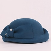 tanie czapki imprezowe-elegancki fason 100% wełniane czapki z gładkim / jednolitym 1 szt. impreza / wieczór / swobodny nakrycie głowy święta / specjalne okazje / biuro &amp; kariera / ukończenie studiów / gratulacje / rocznica