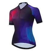 Mujer Maillot de Ciclismo Geométrico Degradado Manga Corta Bicicleta Maillot Camiseta con 3 bolsillos traseros MTB Bicicleta Montaña Ciclismo Carretera Secado rápido Bandas Reflectantes Bolsillo abordables Maillots de mujer-Mujer Maillot de Ciclismo Geométrico Degradado Manga Corta Bicicleta Maillot Camiseta con 3 bolsillos traseros MTB Bicicleta Montaña Ciclismo Carretera Secado rápido Bandas Reflectantes Bolsillo