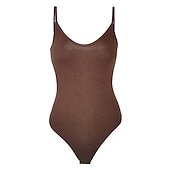 abordables Ropa de baile latino-Baile Latino Ropa de Deporte Leotardo / Pijama Mono Color Puro Mujer Entrenamiento Ropa Cotidiana Sin Mangas Algodón mercerizado