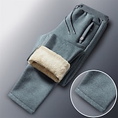 cheap Sweatpants-Men&#039;s Sherpa Fleece Pants Sweatpants Joggers Winter Pants Drawstring Solid Color Comfort Warm Casual Daily Going out Sports Stylish 1 2 Micro-elastic