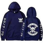 cheap Cartoon &amp; Movie Character Graphic-One Piece Monkey D. Luffy Hoodie Anime Cartoon Anime Front Pocket Graphic For Couple&#039;s Men&#039;s Women&#039;s Adults&#039; Hot Stamping